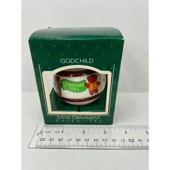 Vintage Hallmark Keepsake Ornament Godchild 1986 - Picture 1 of 7